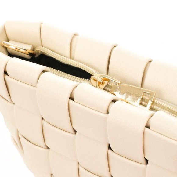 Faux Leather Woven Clutch - Picture 4 of 6